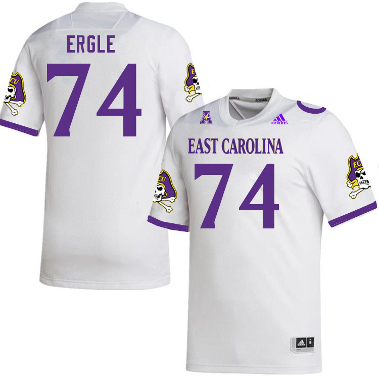 Men #74 Hampton Ergle ECU Pirates 2023 College Football Jerseys Stitched-White